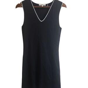VERTIGO Paris Black Sleeveless Dress with White Trim‎